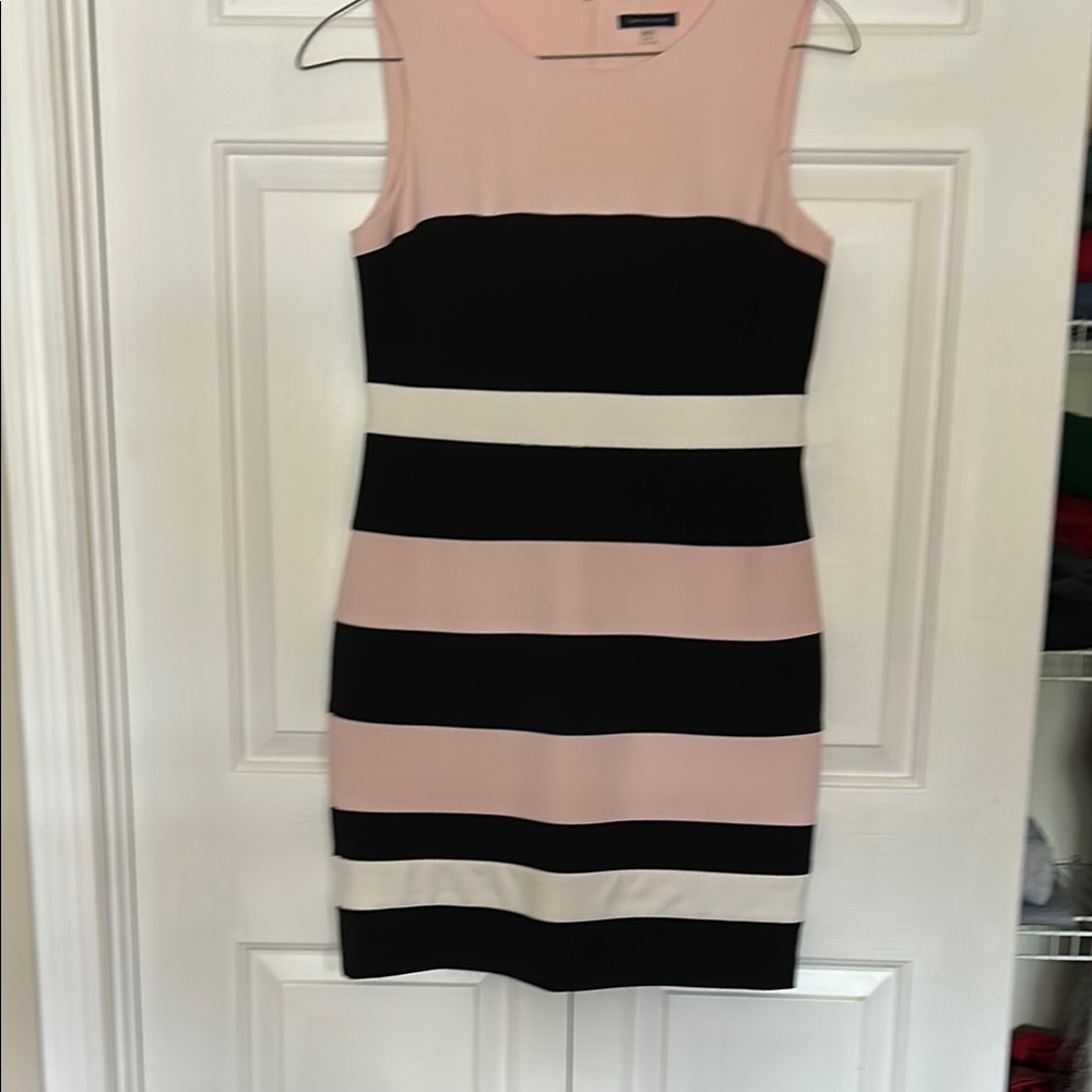 Tommy Hilfiger Pink and Black Striped Dress